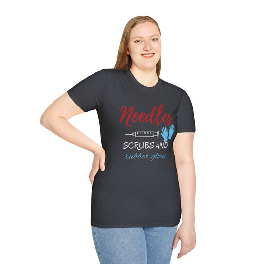 Needles, Scrubs, and Rubber Gloves T-Shirt